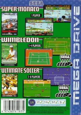 Sega Sports 1 (Europe) box cover back